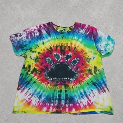 Paw Print Tie-Dye T-Shirt